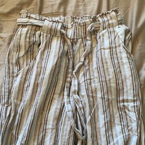 Neutral toned flowy pants